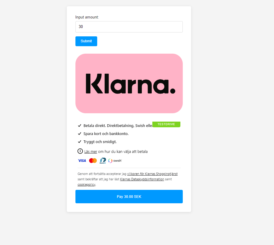 Klarna Payments Integration